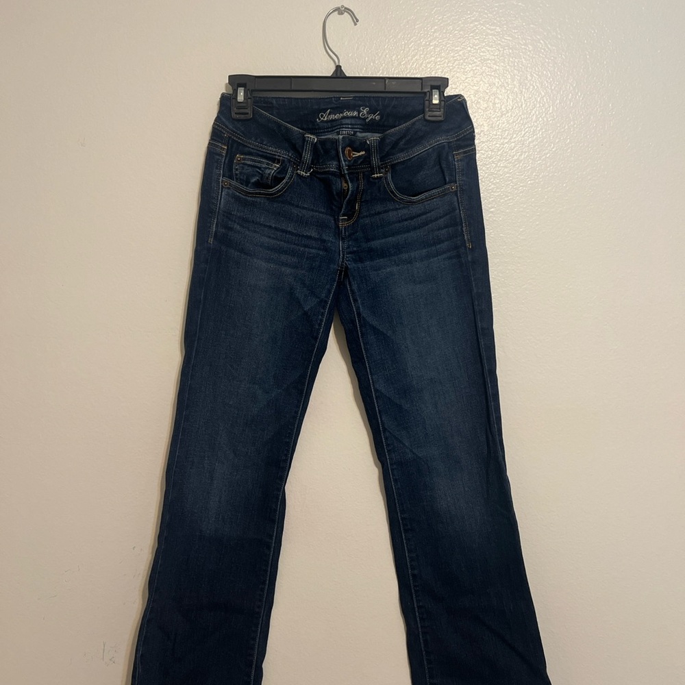 American Eagle Outfitters Blue Low Rise Boot Cut Jeans